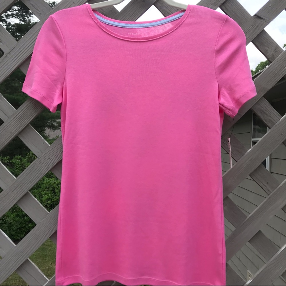TALBOTS pink short-sleeved Pima cotton shirt NWT size Petite
